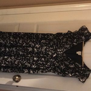 Black dress with floral print. M $25